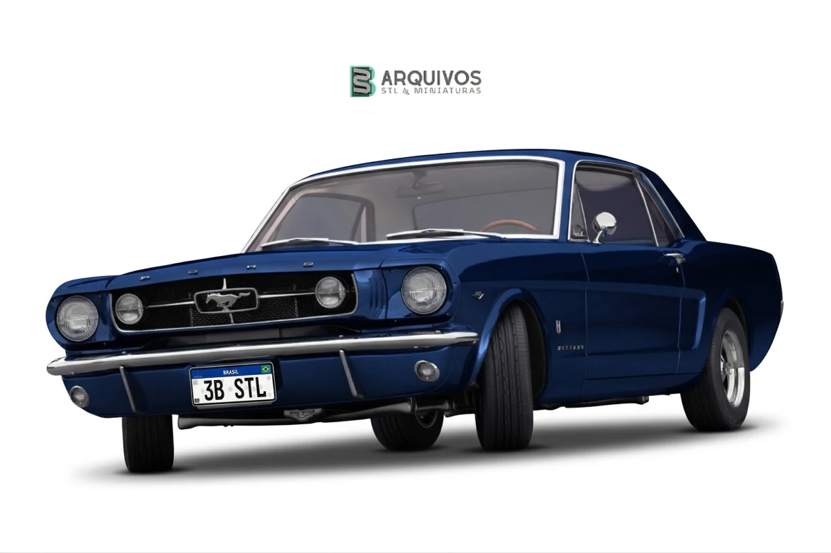 Modelo 3D STL - Ford Classic Mustang 1965 Muscle Car — foto 5